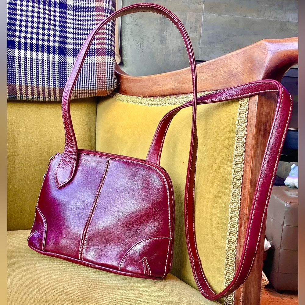 Latico Rich Burgundy Leather Crossbody Bag